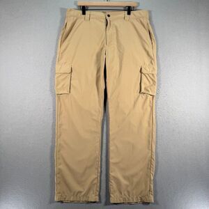 Duluth Trading Cargo Pants Mens 38x32 Beige Khaki Straight Leg Utility Outdoors‎